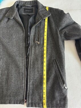 Banana Republic Men's Dark Charcoal Zip Shirt Jacket
